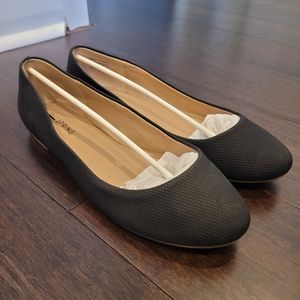 Call It Spring Black Flats with Silver Heel